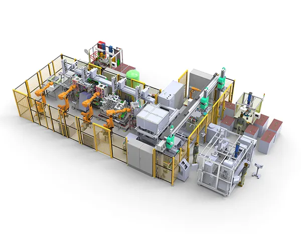 Автоматическое оборудование для пуклевки бака посудомоечной машины