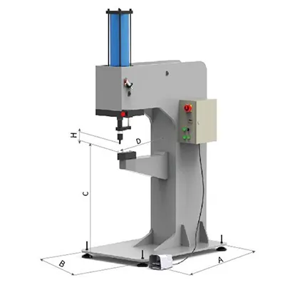 Пуклевочный пресс (4-тонный, настольный, С-образная рама)