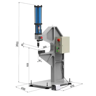 Пуклевочный пресс (4-тонный, настольный, С-образная рама)